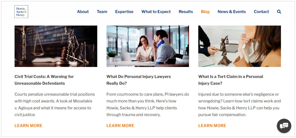 Personal injury blog posts